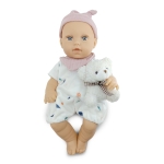 Детска кукла Moni Toys - Lovely Baby Bear, 30 сm, с рокля