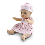 Кукла Moni Toys - Bear & Baby, С розова рокля, 30 cm