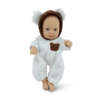 Детска кукла Moni Toys - Lovely Baby Bear, 30 сm, с рокля