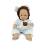 Детска кукла Moni Toys - Lovely Baby Bear, 30 сm, с рокля