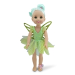 Детска кукла Moni Toys - Fairy Doll, 38 cm, с магическа пръчка, Синя