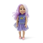 Детска кукла Moni Toys - Fairy Doll, 38 cm, с магическа пръчка, Синя