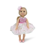 Детска кукла Moni Toys - Fairy Doll, 38 cm, с магическа пръчка, Синя