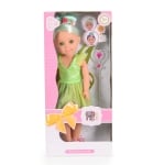 Детска кукла Moni Toys - Fairy Doll, 38 cm, с магическа пръчка, Синя