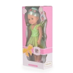 Детска кукла Moni Toys - Fairy Doll, 38 cm, с магическа пръчка, Синя