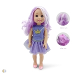 Детска кукла Moni Toys - Fairy Doll, 38 cm, с магическа пръчка, Синя