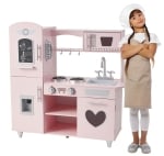 Дървена детска кухня Moni Toys, Розова