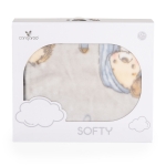Бебешко одеяло Cangaroo - Softy Lovely day, 110 x 140 сm, Сиво