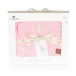 Детско одеяло Cangaroo - Popcorn, 80 х 100 cm, Сиво