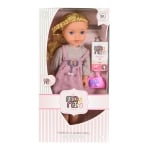 Музикална кукла Moni Toys - С гребен и елегантна чанта, 36 сm