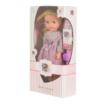 Музикална кукла Moni Toys - С гребен и елегантна чанта, 36 сm