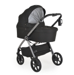 Бебешка количка 3 в 1 Cangaroo - Unique, Carbon Black