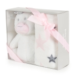 Бебешко одеяло с играчка Cangaroo - Unicorn rainbow, 90 х 75 cm