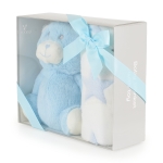 Бебешко одеяло с играчка Cangaroo - Unicorn rainbow, 90 х 75 cm