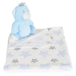 Бебешко одеяло с играчка Cangaroo - Unicorn rainbow, 90 х 75 cm