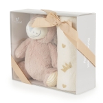Бебешко одеяло с играчка Cangaroo - Bear, 90 х 75 cm, Grey