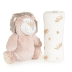 Бебешко одеяло с играчка Cangaroo - Bear, 90 х 75 cm, Grey