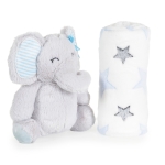 Бебешко одеяло с играчка Cangaroo - Unicorn rainbow, 90 х 75 cm