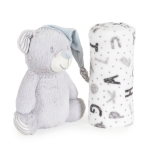 Бебешко одеяло с играчка Cangaroo - Unicorn rainbow, 90 х 75 cm