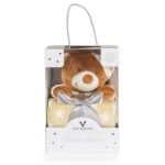 Бебешко одеяло с мека играчка Cangaroo - Addie Bear, 90 х 75 cm, Розово
