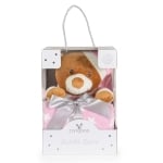 Бебешко одеяло с мека играчка Cangaroo - Addie Bear, 90 х 75 cm, Розово