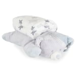 Бебешко одеяло с възглавница Cangaroo - Sleepy Bear, 90 х 75 cm, Сиво