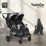 Бебешка количка за близнаци Moni - TwinGo, Silver