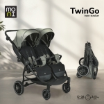 Бебешка количка за близнаци Moni - TwinGo, Silver