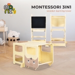 Дървена обучителна кула 3 в 1 Moni Toys - Монтесори