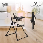Столче за хранене Cangaroo - Waffle, Сиво