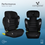 Стол за кола Cangaroo - Performance, IsoFix, i-Size, 100-150 сm, Cosmos Black