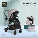 Детска комбинирана количка 2 в 1 Moni - Bingo, Marine-Green