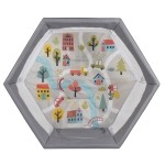 Бебешка кошара за игра Cangaroo - Playbox, Сива