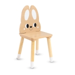 Дървена маса с 2 стола Moni Toys - Cute Bunny