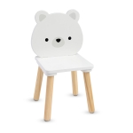 Дървена маса с 2 стола Moni Toys - White Bears