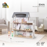Дървена къща за кукли Moni Toys - Ema