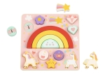 Дървен пъзел и игра за баланс 2 в 1 Hi Pando - Unicorn