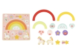 Дървен пъзел и игра за баланс 2 в 1 Hi Pando - Unicorn