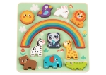 Дървен пъзел и игра за баланс Hi Pando - Animals