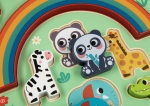 Дървен пъзел и игра за баланс Hi Pando - Animals