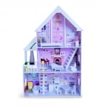Дървена къща за кукли Moni Toys - Cinderella, с обзавеждане