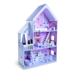 Дървена къща за кукли Moni Toys - Cinderella, с обзавеждане