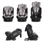Столче за кола Cangaroo - Pilot, 0-36 kg, с IsoFix, 360°, сиво