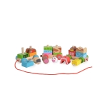 Дървена играчка фермерски влак Moni Toys
