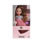 Музикална кукла Moni Toys - С аксесоари, 36 сm, розови ботуши