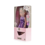 Музикална кукла Moni Toys - с лилава рокля, 36 cm