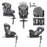 Столче за кола Cangaroo - Sheriff, 0-36 kg, с Isofix, черно