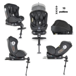 Столче за кола Cangaroo - Sheriff, 0-36 kg, с Isofix, черно