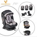 Столче за кола Cangaroo - Pilot, 0-36 kg, с IsoFix, 360°, сиво