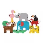 Дървена игра за баланс Tooky Toy - Jungle, 12 части